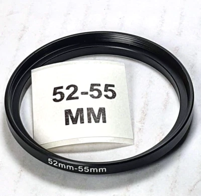 52-55mm Metal Step Up Adapter Ring 52mm Lens to 55mm Filter Converter E52-E55 - Image 1 of 4