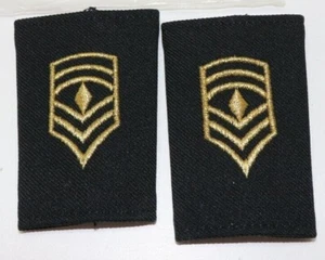 US Army E8 First Sergeant Shoulder Marks Small Female pair R416 - Picture 1 of 5