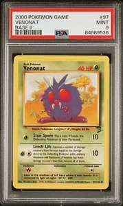 2000 Pokemon Game #97 - Venonat - Mint -Base Set II 2 - PSA 9 - Picture 1 of 2