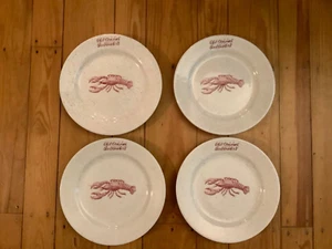 Four (4) OLD ORIGINAL BOOKBINDERS (Philadelphia) china dinner plates - 10 inches - Picture 1 of 2