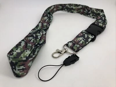 NOVA identificação digital de camuflagem Cordão de retenção 22” clipe removível - fecho de garra - laço - Imagem 1 de 4