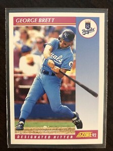 1992 Score Baseball Card George Brett Kansas City Royals #650