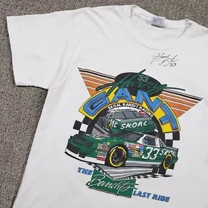Vintage NASCAR Harry Gant SIGNED Shirt Mens Large Skoal Bandits Last Ride 1994 - Picture 1 of 12