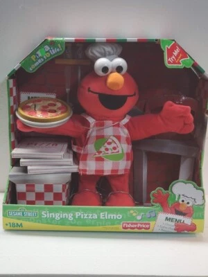 Singing Pizza Elmo Sesame Street Fisher Price Retired New in Box 2007 Works - Image 1 of 4