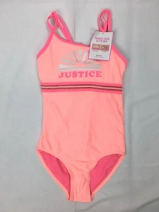 Justice Girl Size 12 One-Piece Swimsuit UPF 50+ Changes Color in Sun 8 or 12 - Picture 1 of 6