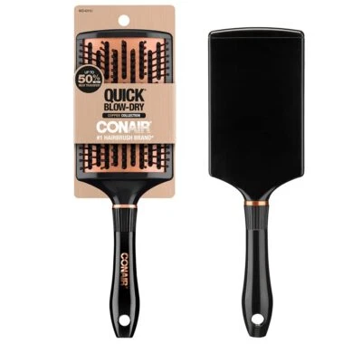 Conair Quick Blow Dry Pro Curved Paddle Brush for Fast Styling and Volume - Image 1 of 4