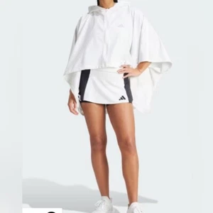 Adidas Tennis Premium Wind Jacket Poncho White Hooded Womens M NWT Loose fit - Picture 1 of 12