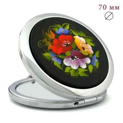 Pocket mirror with Petrykivka painting - Image 1 of 3