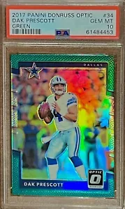 /5 POP 1 PSA 10 Dak Prescott 2017 refractor óptico verde Prizm holo SSP ¡joya rara! - Imagen 1 de 4