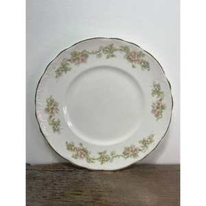 Vintage Homer Laughlin Hudson Floral Print White Porcelain Bread Plate - Picture 1 of 11
