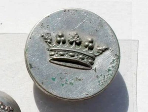 RARE BOUTON UNIFORME DE LIVREE COURONNE DE VICOMTES XIXe RANZ ARENAL MADRID 28mm - Imagen 1 de 2