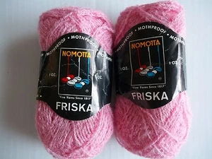 Filato di lana tipo boucle Nomotta Friska, rosa, lotto di 2 (120 iarde ciascuno) - Foto 1 di 3