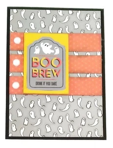 HALLOWEEN Greeting Card - BOO CREW - Handmade A2 size SALE - Picture 1 of 2