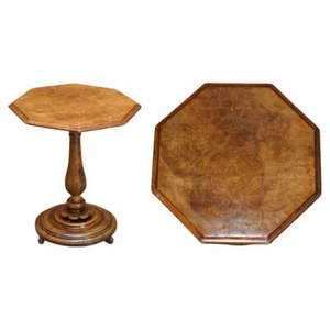 MUST SEE FINE SUPER RARE ORIGINAL VICTORIAN POLLARD OAK SIDE END LAMP WINE TABLE - Picture 1 of 12