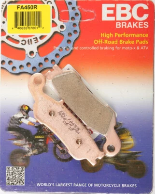 NEW EBC BRAKE PADS-FA450R-YAMAHA/DIRTBIKE/YZ 125 250 450/WR250F 450F/OFFROAD - Image 1 of 2
