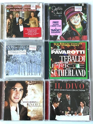 CHRISTMAS 6 CD LOT GROBAN CHURCH PAVAROTTI PRICE IL DIVO PLACIDO DOMINGO BENNET. - Image 1 of 4