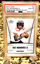 PAT MAHOMES 2017 LEAF SPECIAL RELEASE DRAFT “SILVER” PSA 10 GEM-MT ROOKIE CARD!