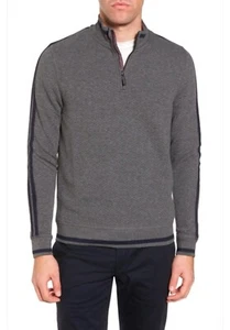 Ted Baker London (4) “Sindey” (L) 1/4 Cremallera Gris Jumper Pecho 42” Nuevo sin etiquetas PVP £110 - Imagen 1 de 14