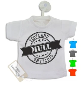 Mull T-Shirt Mini Mull Schottland UK Stempel Aufhänger Saugnapf Auto LKW Van - Bild 1 von 4
