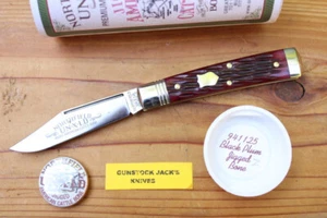 GEC Great Eastern Cutlery Northfield 941125 Black Plum Jig Bone - z - Picture 1 of 2