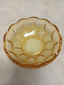 Vintage Berry Bowl, Amber Color, Federal Glass Colonial Yorktown - Picture 1 of 7