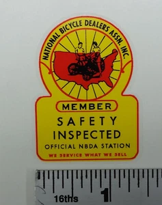 National Bicycle Dealers Association safety inspection decal - Picture 1 of 1