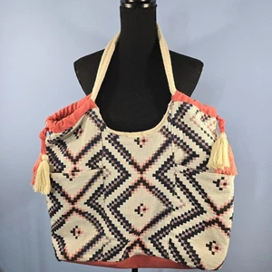 Fairtrade Overnight Bag Azteken Design Lederfrei Boho Ethno Weekender - Bild 1 von 8