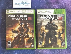 Xbox 360 Game Lot (2) Gears Of War 2 & 3 Complete w/ Manuals , Stickers - CIB - Picture 1 of 8
