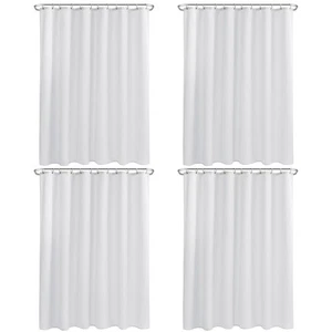 Paquete de 4 forros de cortina de ducha de tela - W72 x H72 - lavables y resistentes al agua... - Imagen 1 de 7