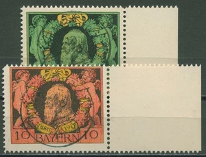 Bayern 1911 Prinzregent Luitpold Linienzähnung Ersttag! 92/93 B Rand TOP-Stempel - Bild 1 von 1
