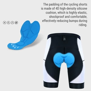 Pantalones Cortos de Ciclismo Transpirables Hombres 4D Acolchados a Prueba de Golpes Pantalones Cortos de Bicicleta Secado Rápido QCHD - Imagen 1 de 7