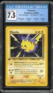 Pokemon Neo Genesis 1a Edizione Pikachu 70/111 Grado CGC 7.5 - Foto 1 di 2