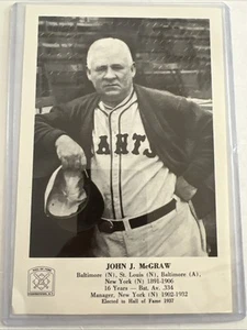 1963 Hall of Fame Paper Picture Pack 5x7 Photo HOF Manager John McGraw - Picture 1 of 3