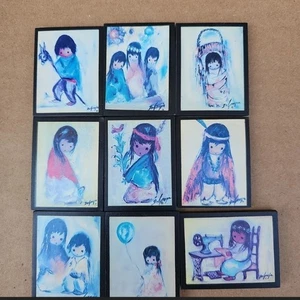 VINTAGE DeGrazia Art, Native American Children Magnet Lot - Picture 1 of 12