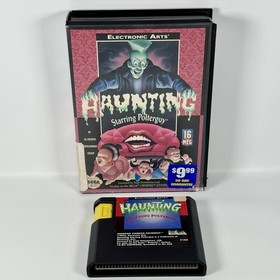 Haunting Starring Polterguy (Sega Genesis, 1993) Authentic Game Cartridge W Case