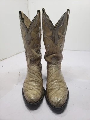 Botas vaqueras DAN POST DP talla 9D beige cuero anguila usadas Foto 1 de 4