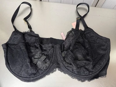 Sujetador negro de encaje para mujer Dobreva 42E minimizador cobertura con aros sin forro ¡Nuevo! Foto 1 de 3