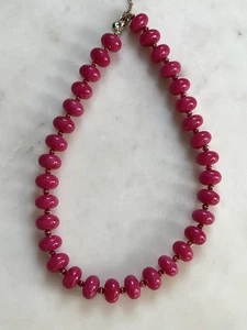 J Crew Beaded Pink Statement Necklace Chunky Colorful - Picture 1 of 5