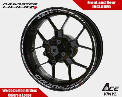 MV Agusta Dragster 800RR 800 RR Wheels Decals Rim Stickers Set Gray - Image 1 of 2