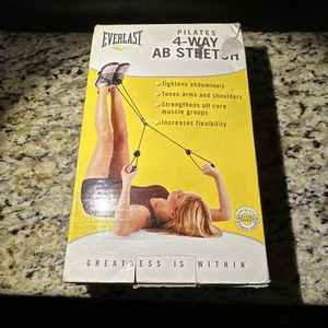 Everlast Pilates 4-Way Ab Stretch Full Body Toning Resistance Bands Black - Picture 1 of 2