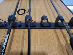 Wall Mount Fishing Rod Holders Horizontal/Ceiling Fishing Pole Storage Rack New - Picture 1 of 12
