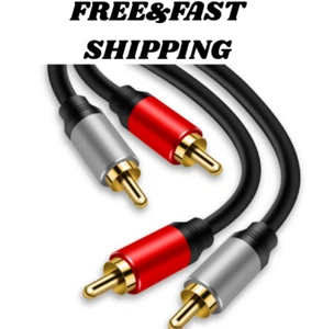 Tan QY 2RCA to 2RCA Cable 3Ft, Gold-Plated 2 RCA Male to 2 RCA Male Stereo - Picture 1 of 7