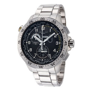 Hamilton Men's Khaki Aviation Worldtimer H76714135 45mm Quartz Watch