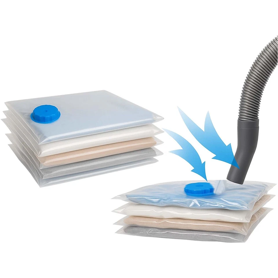 Vakuumbeutel 4-12x Aufbewahrungsbeutel Vakuum Beutel Kleiderbeutel Kleidung - Bild 1 von 1