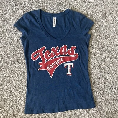 Texas Rangers T Shirt Girls Medium Blue Short Sleeve 5th & Ocean Baseball MLB - Image 1 of 4