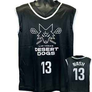Las Vegas Desert Dogs Steve Nash Jersey Mens Large Lacrosse NLL Basketball Black - Picture 1 of 6