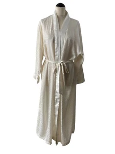 Women's Vintage Dressing Gown | White kimono robe | Size M - Picture 1 of 10
