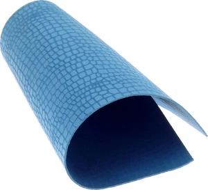 Rindleder Reptil Fantasie Design 2,3 mm Dick Blau Echt Leder Nubuk Leather 28 - Bild 1 von 6