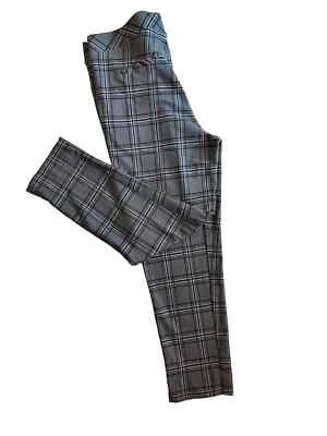 Legging ajustado Pixie talla 1 Torrid negro y azul a cuadros Foto 1 de 4