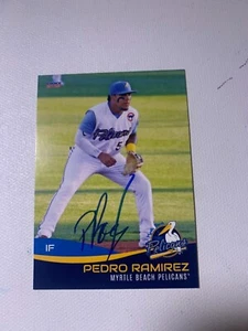 Pedro Ramirez Signed Card 2023 Myrtle Beach Peclians Team Card IP Auto - Photo 1/1